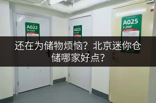 还在为储物烦恼？北京迷你仓储哪家好点？