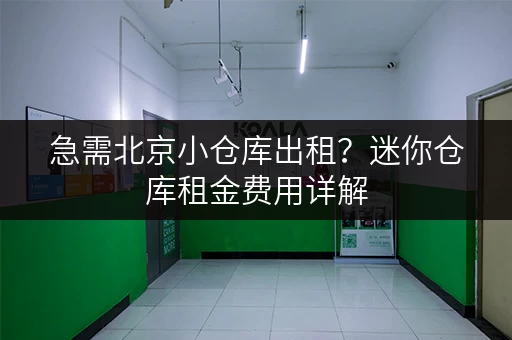 急需北京小仓库出租？迷你仓库租金费用详解