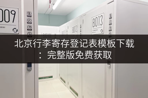 北京行李寄存登记表模板下载：完整版免费获取