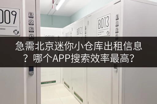 急需北京迷你小仓库出租信息？哪个APP搜索效率最高？