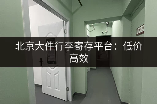 北京大件行李寄存平台：低价高效，安全放心！