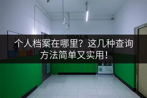 个人档案在哪里？这几种查询方法简单又实用！