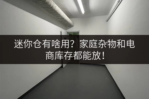 迷你仓有啥用？家庭杂物和电商库存都能放！