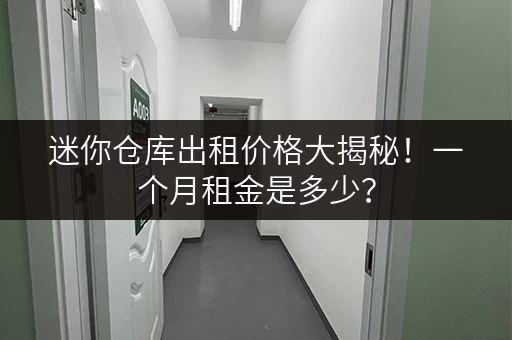 迷你仓库出租价格大揭秘！一个月租金是多少？