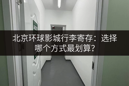 北京环球影城行李寄存：选择哪个方式最划算？