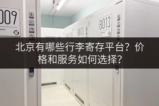 北京有哪些行李寄存平台？价格和服务如何选择？