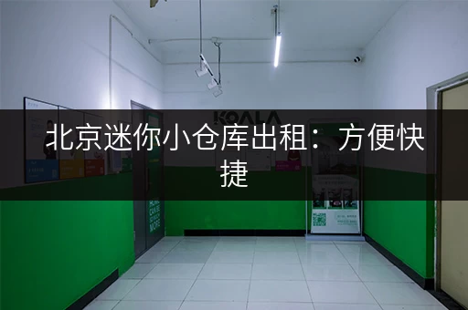 北京迷你小仓库出租：方便快捷，安全存储，多种租赁方案