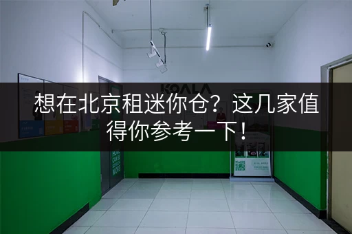 想在北京租迷你仓？这几家值得你参考一下！