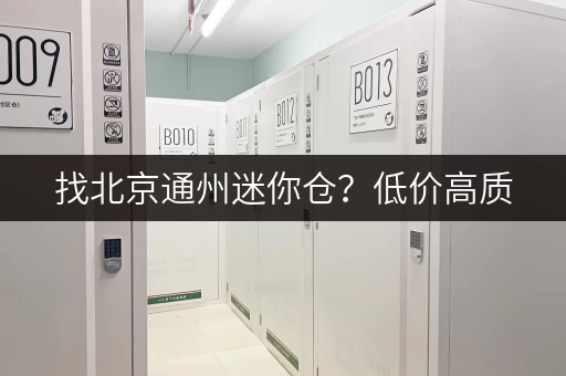 找北京通州迷你仓？低价高质，安全便捷的存储方案