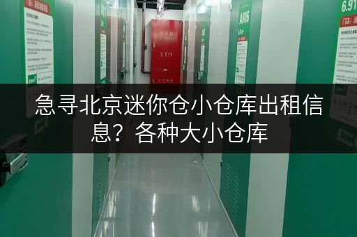 急寻北京迷你仓小仓库出租信息？各种大小仓库，价格优惠，随时入住