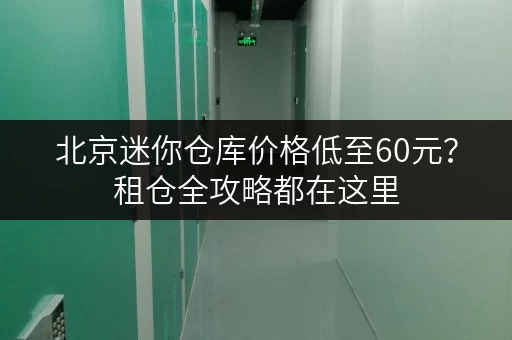 北京迷你仓库价格低至60元？租仓全攻略都在这里