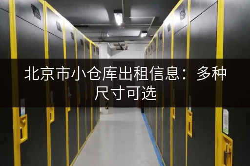 北京市小仓库出租信息：多种尺寸可选，满足您的需求
