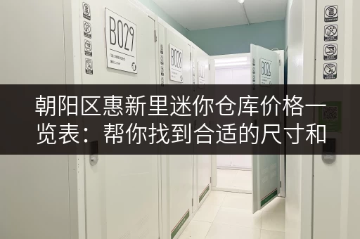 朝阳区惠新里迷你仓库价格一览表：帮你找到合适的尺寸和价格