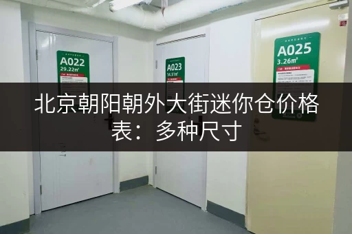 北京朝阳朝外大街迷你仓价格表：多种尺寸，满足各种需求