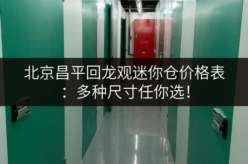 北京昌平回龙观迷你仓价格表：多种尺寸任你选！