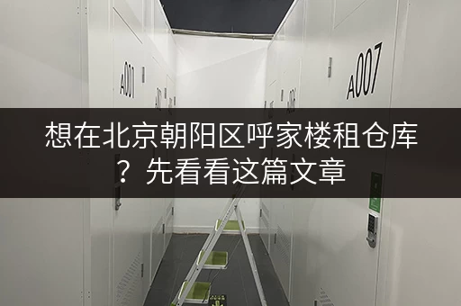想在北京朝阳区呼家楼租仓库？先看看这篇文章