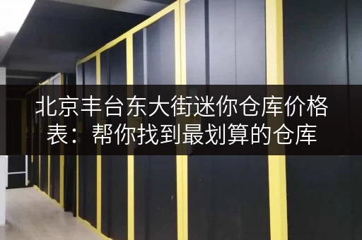 北京丰台东大街迷你仓库价格表：帮你找到最划算的仓库