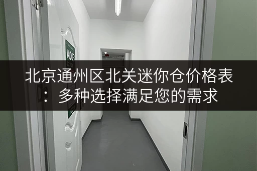 北京通州区北关迷你仓价格表：多种选择满足您的需求