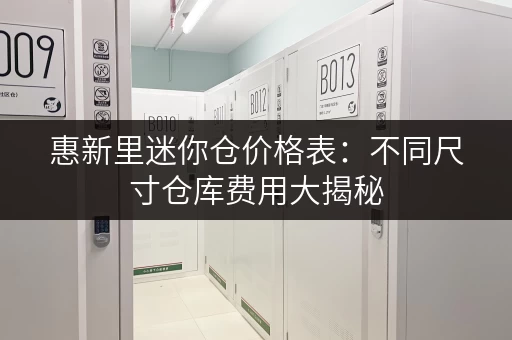 惠新里迷你仓价格表：不同尺寸仓库费用大揭秘