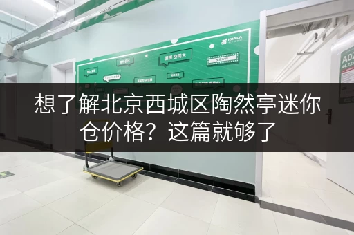 想了解北京西城区陶然亭迷你仓价格？这篇就够了