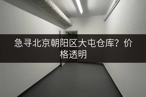 急寻北京朝阳区大屯仓库？价格透明，轻松找到理想仓库