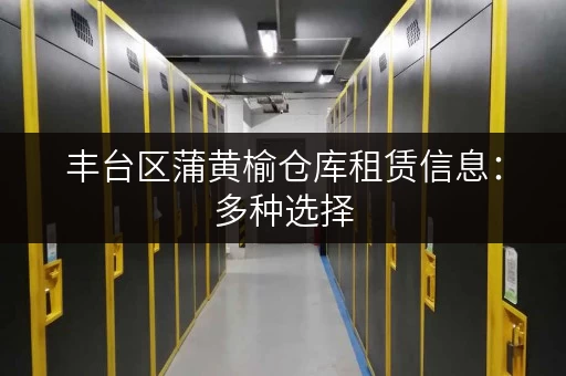丰台区蒲黄榆仓库租赁信息：多种选择，满足您的一切仓储需求！
