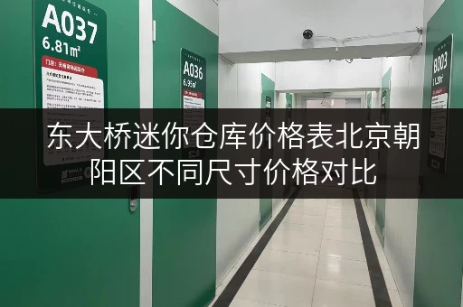 东大桥迷你仓库价格表北京朝阳区不同尺寸价格对比