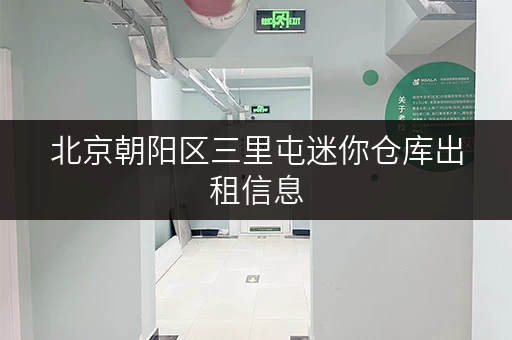 北京朝阳区三里屯迷你仓库出租信息，满足您仓储需求！