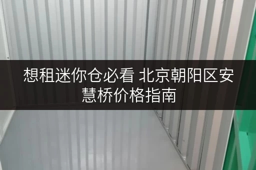 想租迷你仓必看 北京朝阳区安慧桥价格指南