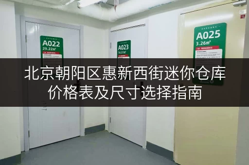 北京朝阳区惠新西街迷你仓库价格表及尺寸选择指南