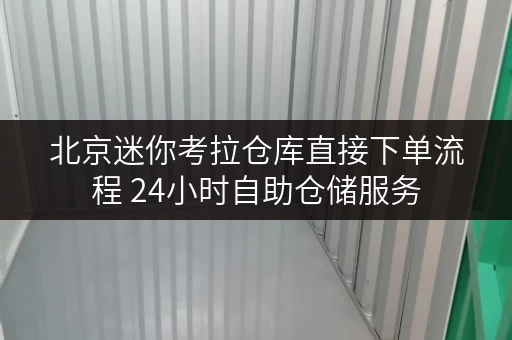 北京迷你考拉仓库直接下单流程 24小时自助仓储服务