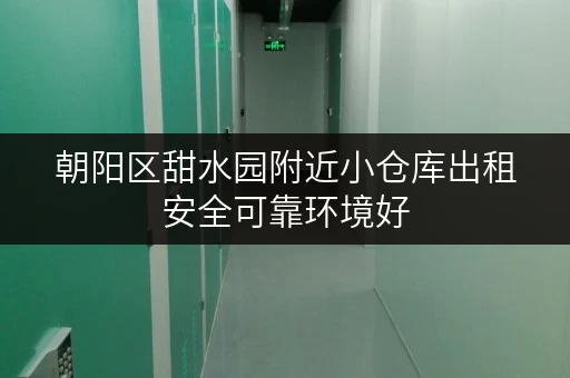 朝阳区甜水园附近小仓库出租安全可靠环境好