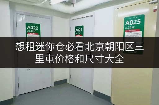 想租迷你仓必看北京朝阳区三里屯价格和尺寸大全