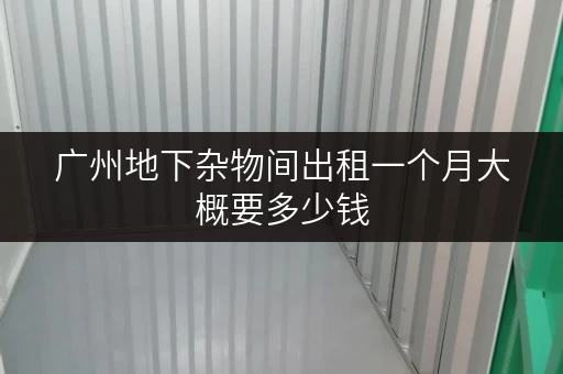 广州地下杂物间出租一个月大概要多少钱