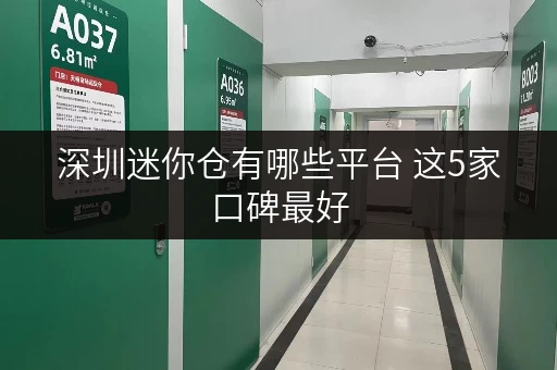 深圳迷你仓有哪些平台 这5家口碑最好
