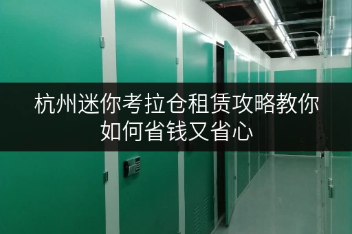 杭州迷你考拉仓租赁攻略教你如何省钱又省心