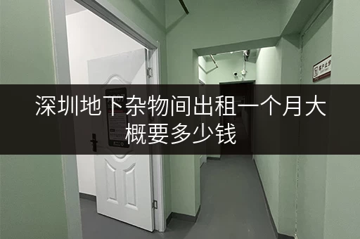 深圳地下杂物间出租一个月大概要多少钱 深圳地下杂物间出租一个月大概要多少钱