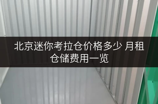 北京迷你考拉仓价格多少 月租仓储费用一览