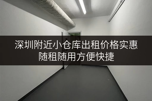深圳附近小仓库出租价格实惠随租随用方便快捷