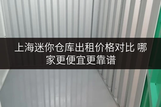 上海迷你仓库出租价格对比 哪家更便宜更靠谱