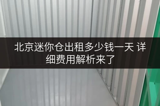 北京迷你仓出租多少钱一天 详细费用解析来了