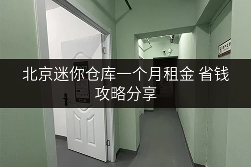 北京迷你仓库一个月租金 省钱攻略分享