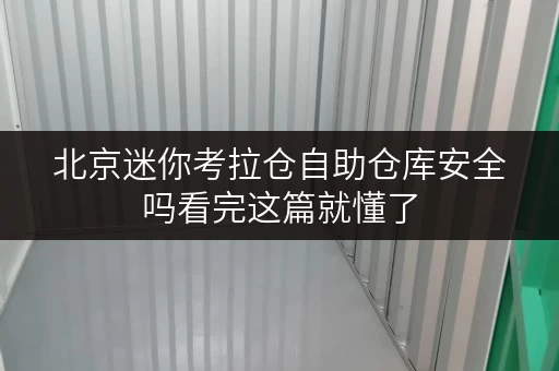 北京迷你考拉仓自助仓库安全吗看完这篇就懂了