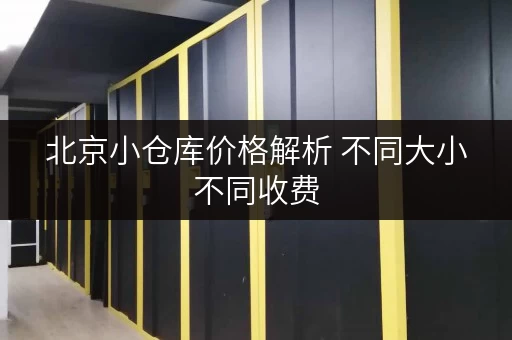 北京小仓库价格解析 不同大小不同收费