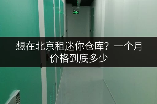 想在北京租迷你仓库？一个月价格到底多少，这里给你答案