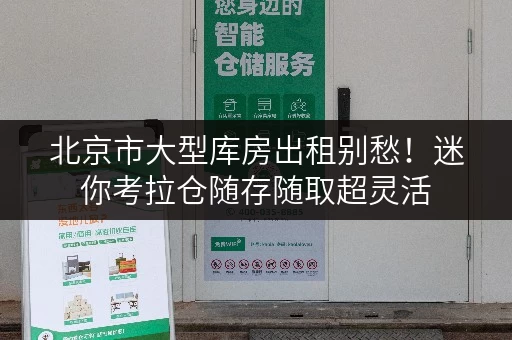 北京市大型库房出租别愁！迷你考拉仓随存随取超灵活