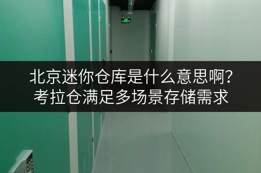 北京迷你仓库是什么意思啊?考拉仓满足多场景存储需求 北京迷你仓库是什么意思啊?考拉仓满足多场景存储需求