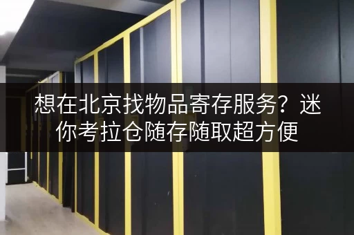 想在北京找物品寄存服务？迷你考拉仓随存随取超方便