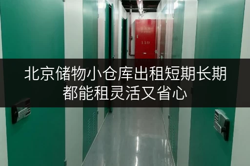 北京储物小仓库出租短期长期都能租灵活又省心