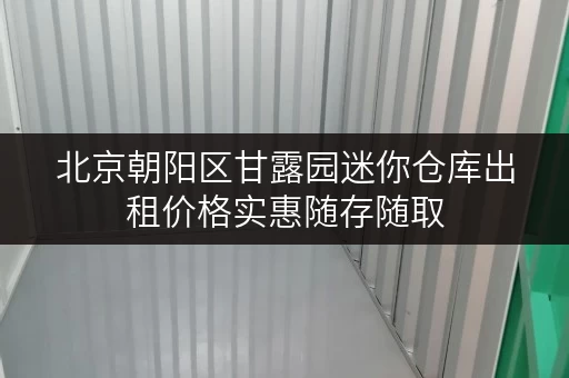 北京朝阳区甘露园迷你仓库出租价格实惠随存随取